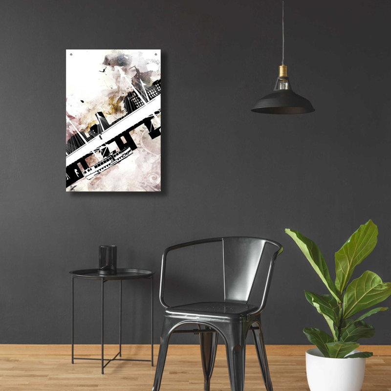 «Crossing 2» par Jonathan Lam, art mural en verre acrylique, H 36 po x l 24 po x P 0,2 po