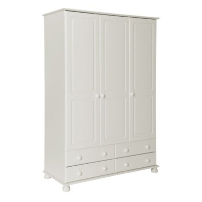 Chritine 3 Door Solid Wood Wardrobe