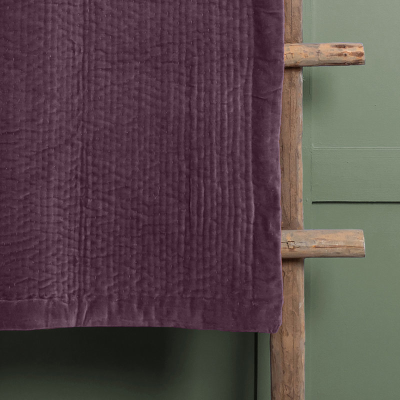 Haze Quilted Throw Blanket, Purple