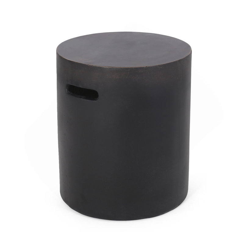 Outdoor Lightweight Concrete Side Table,Copper