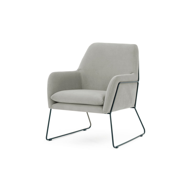 Fontaine Upholstered Armchair, Light Grey