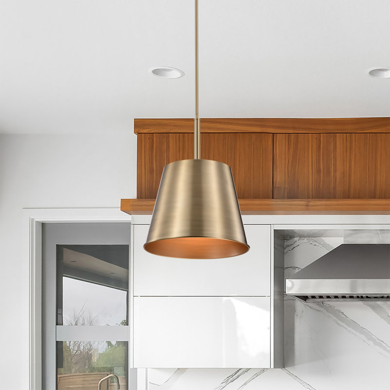 Jahirah 1 - Light Single Pendant, Burnished Brass/Gold, 20.75" H x 15" W x 15" D
