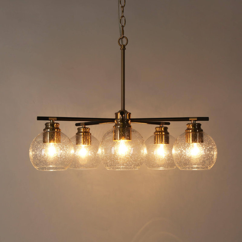 5-Light Dimmable Modern Shaded Chandelier