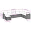 Ensemble de canapé de patio 8 pièces avec coussins en rotin de polyester noir
