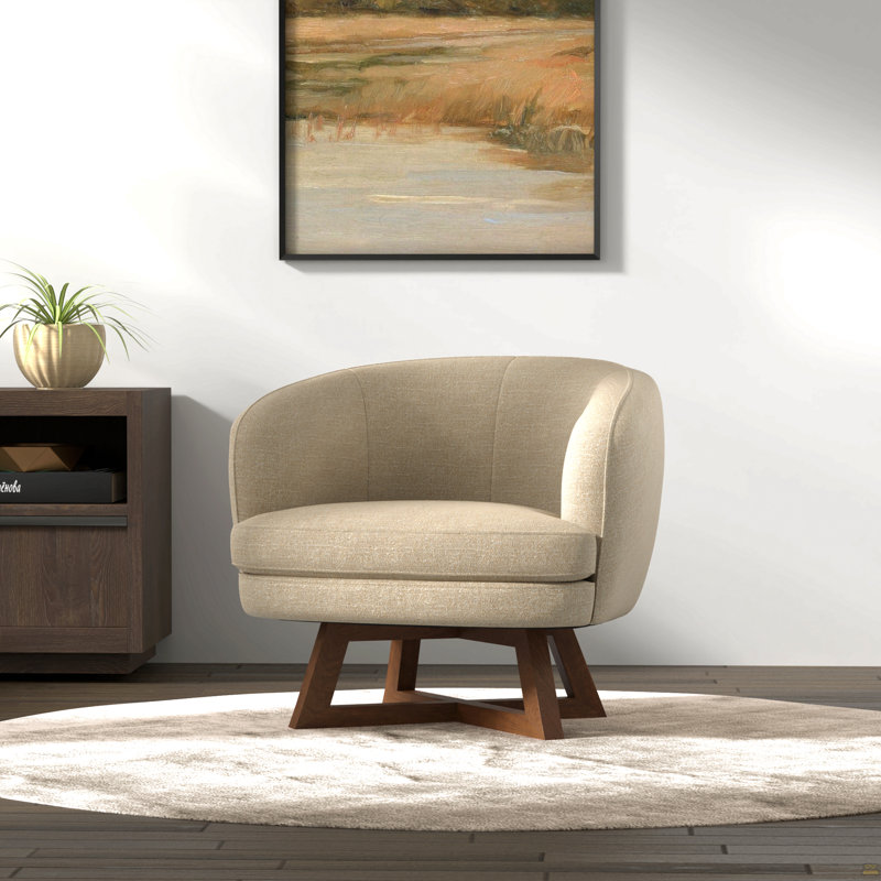 Chaise d'appoint pivotante beige sable
