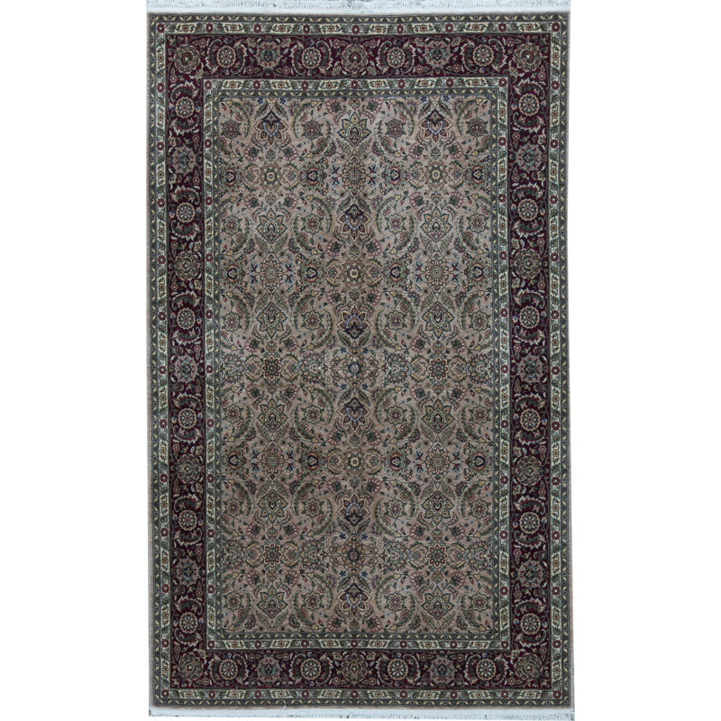 Tapis gris de haute qualité noué à la main