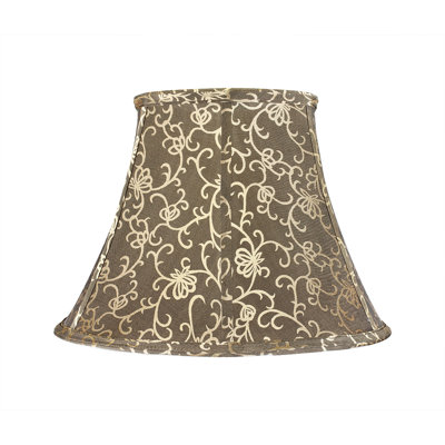 Abat-jour en tissu texturé jacquard H 9,5 po (araignée) de couleur dorée pâle