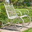 Chaise berçante d'extérieur en métal Dominy-1670504280