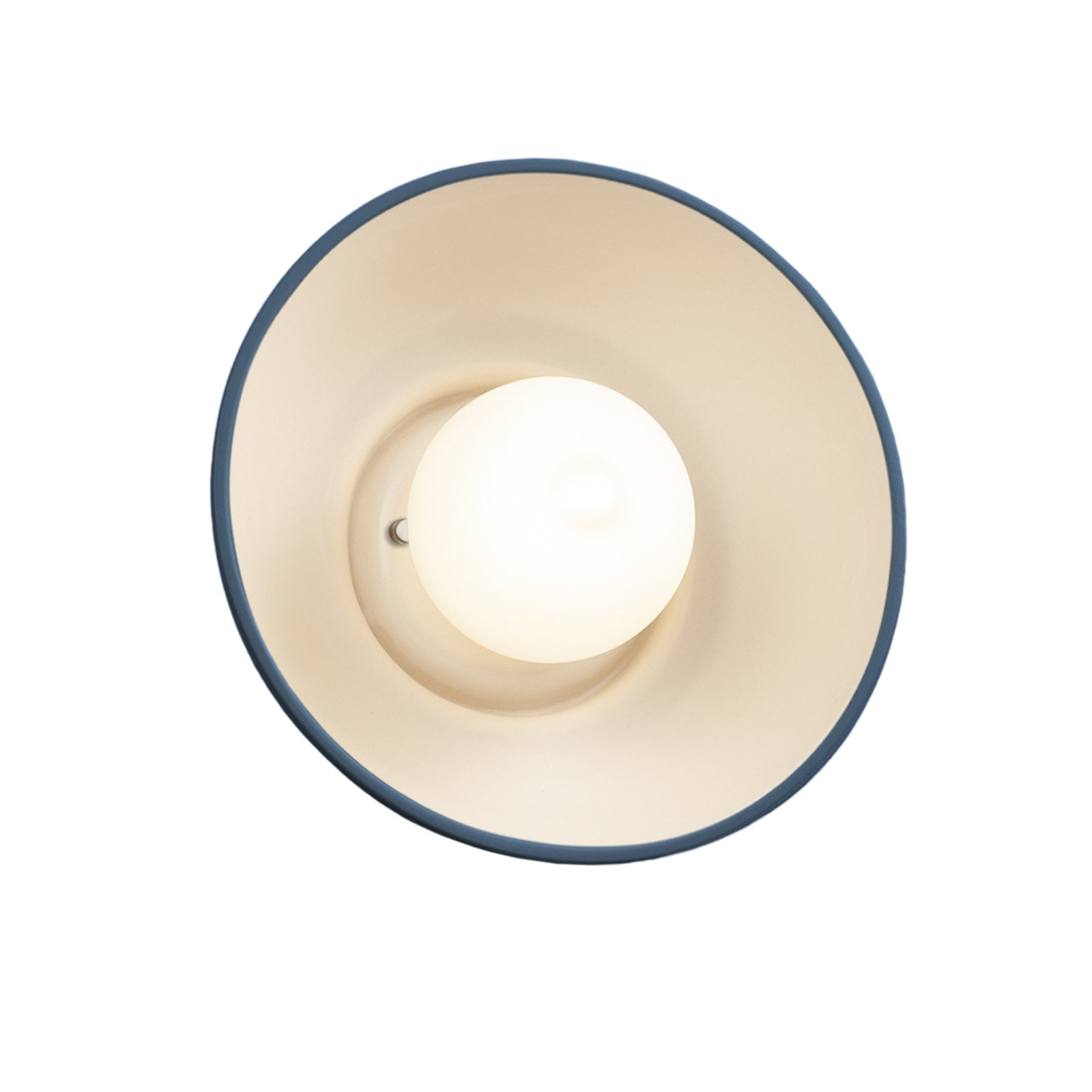 Rana Single Light Dimmable Ceramic Sconce, Midnight Sky/Matte White