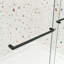 Porte de douche coulissante à dérivation, verre trempé transparent de 5/16 po, noir mat, Nano facile à nettoyer, fuite, finition noire d'installation, collision, poignée en acier inoxydable
