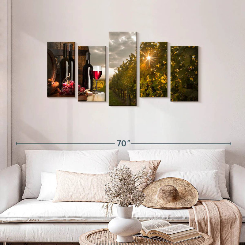 Yarlin Tuscan Red Wine, 24" H x 49" W