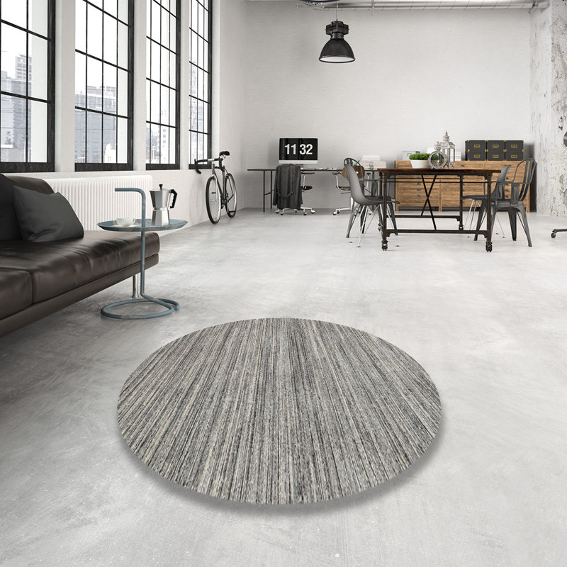 Tapis gris zone contemporaine, Rond 4 pi