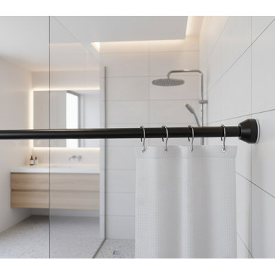 Tringle à rideau de douche à tension réglable 32-79 pouces, antidérapante et antirouille sans perçage pour la salle de bain