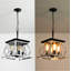 Luminaire suspendu en forme de cage style campagnard rétro noir et blanc Farmhouse-129870510
