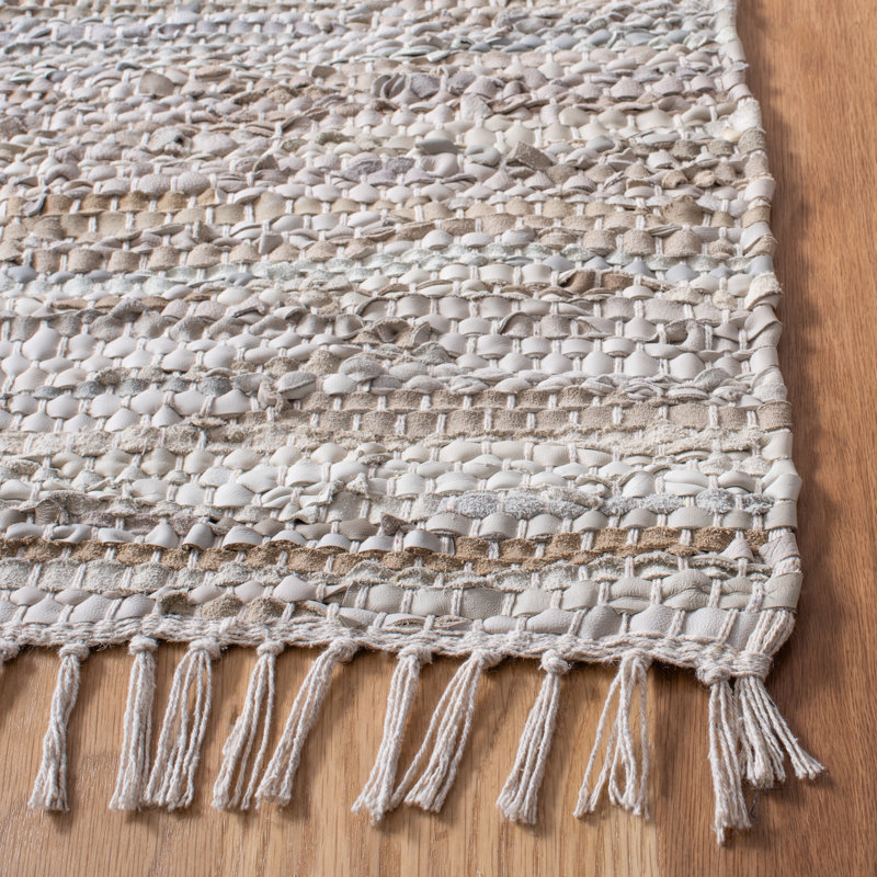 Whitley Handmade Flatweave Beige Area Rug, Rectangle 8' x 10'