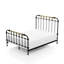 Twin Bed Frame With Hand - Brushed Gold, 7 Spindles, Full Metal, Transitional, Powder Coated, Antique Black Finish Size Frame, Black, Transitional Appearance