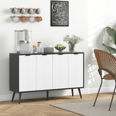 Buffet, armoire d'appoint avec tablettes réglables