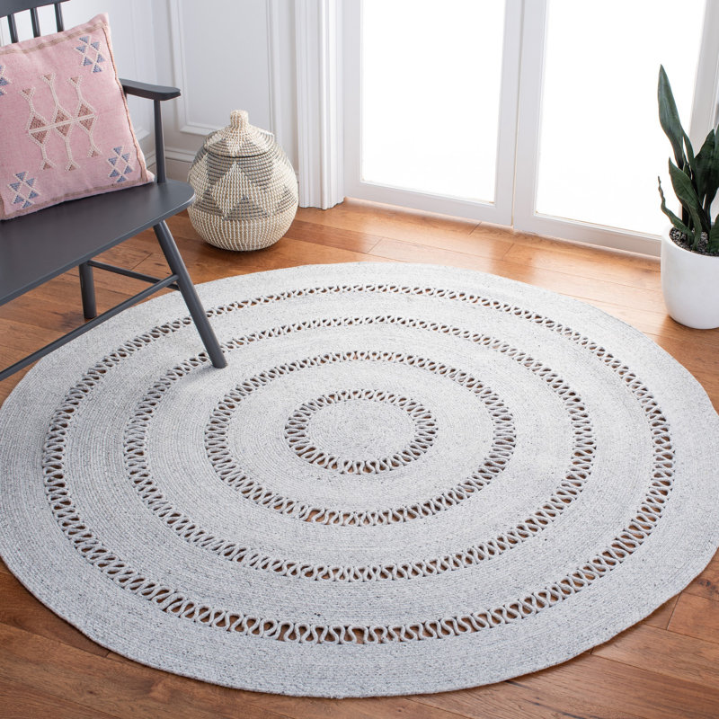 Cape Cod Hand Woven Performance Solid Color Rug, Round 7'