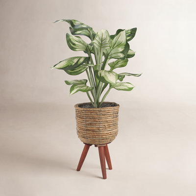 28 po plante à feuillage artificiel en panier