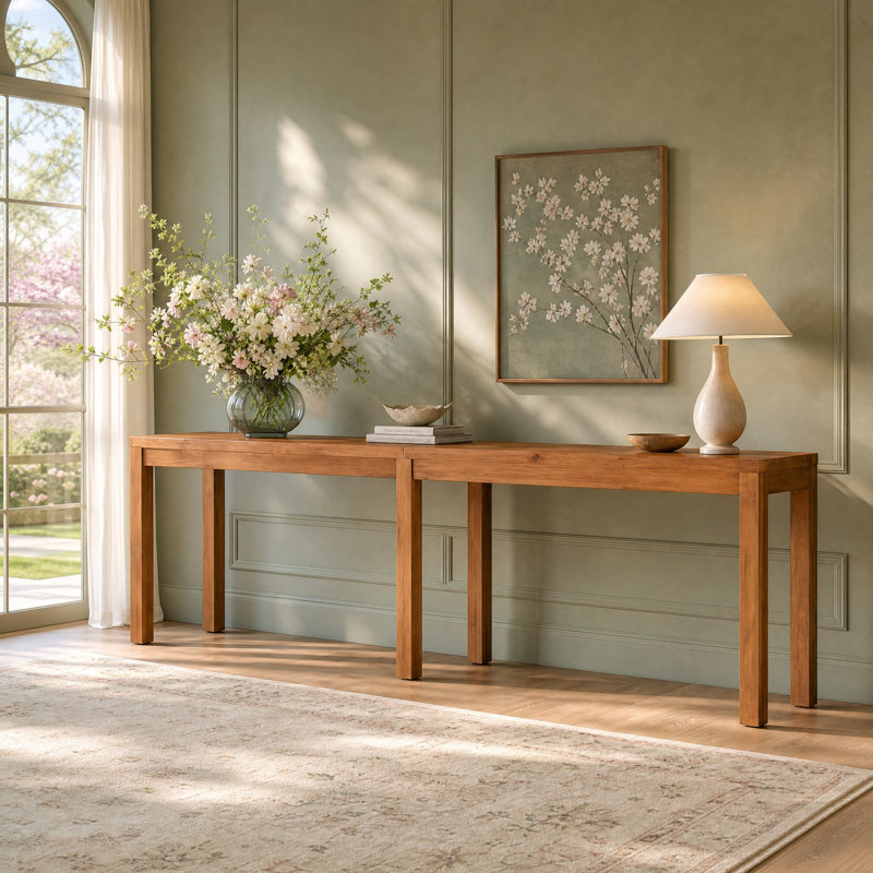 95 Inch Extra Long Wood Sofa Table