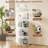 360° Rotating 5-Tier Bookshelf Tower With Space-Saving Design And Smooth Turntable Functionality For Home Organization.-1495082408