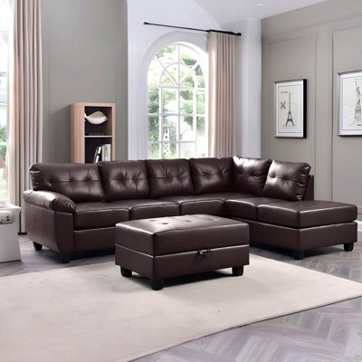 Gallant G905B-SC Sectional (Without Ottoman), CAPPUCCINO
