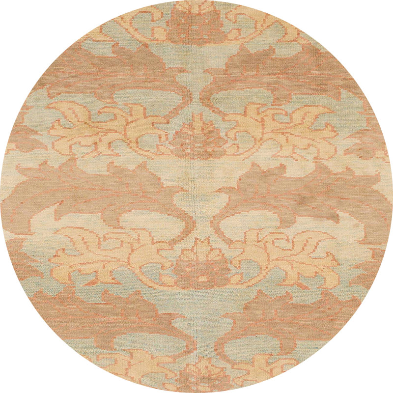 Tapis décoratif multicolore à motif abstrait, Rond 3 pi