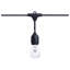 24 Foot LED String Light 12-S14 Lamps Medium Base RGBTW Infrared Remote Black 120V