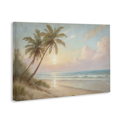 «Sunset View Beach Palms», art mural par Kim Allen