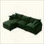 Canapé modulaire modulaire en L de 105 po avec canapé 3 places en chenille souple et repose-pieds assorti pour salon-1725702400
