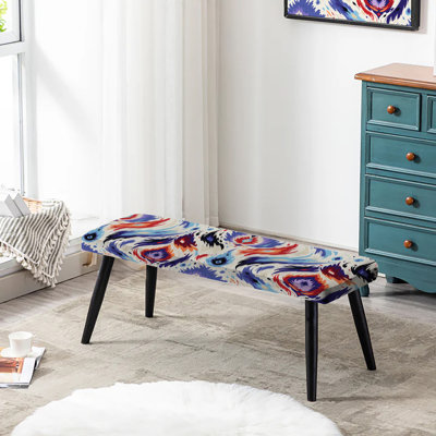 Banc tribal mauve Ikat Harmony Embrace - Ikat