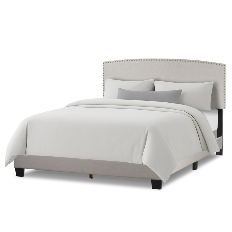 Dejuna Upholstered Standard Bed, Beige