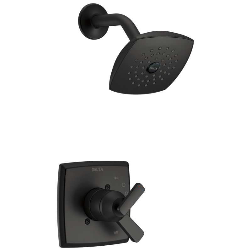 Garniture de douche série 17 MONITOR (R), Noir mat