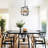 Modern Minimalist 8-Light Chandelier With Black And Gold Finish