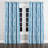 Striped Curtains for bedroom - Seasonal Blue And White Frost Stripes Velvet Grommet Curtain - 1 Panel-1712836381-1712836383