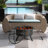 Black Heavy-duty Iron Mesh Fire Pit - Stylish Garden Stove For Courtyard Landscaping & Winter Heating