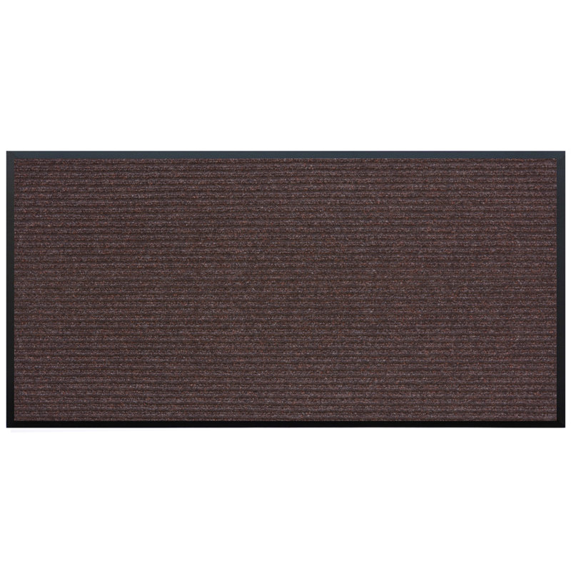 Tapis d'intérieur / extérieur antidérapant Alem, Rectangle 3 pi x 6 pi, Chocolat