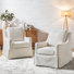 Wimberly 29.5" W Polyester Swivel Rocking Armchair