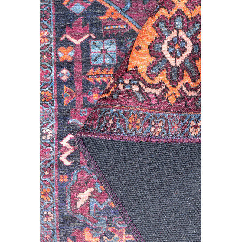 Burgundy Machine Carpet, 2.5 x 4.9 ft | 100% Polyester, 1850 g/m², Pile Height: 0.2 in | Recycled Poly Cotton Underside, Eco-Friendly | Durable & Easy to Maintain, Perfect for Home Décor & Office Spaces