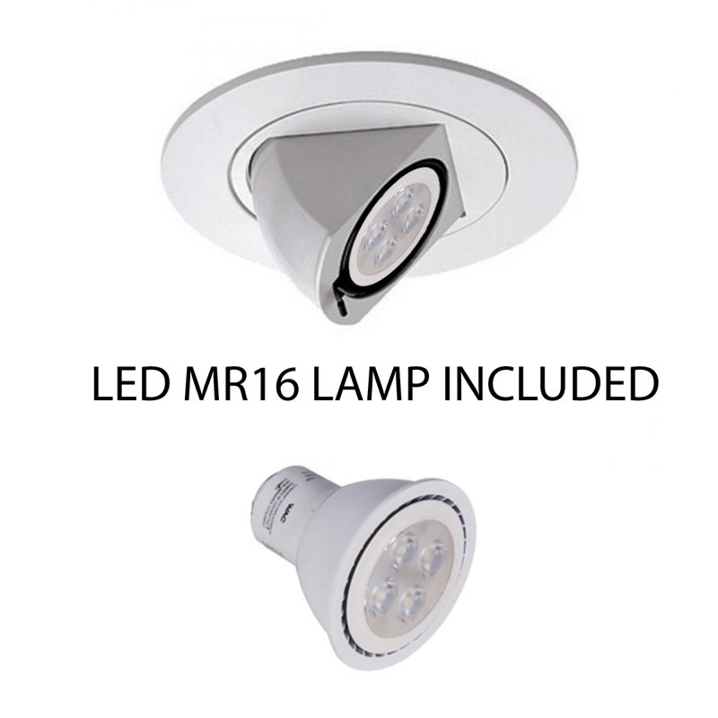 White Aluminum Adjustable LED Recessed Trim Light
