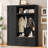 3-In-1 Hall Tree With Overhead Storage Cabinet, 3 Adjustable Side Shelves, 4 Heavy-Duty Hooks, 2 Spacious Drawers, Grooved Back Panel Design, Contrasting Seat Bench, Multifunctional Entryway Organizer-2049485803