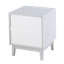 Table de chevet moderne à 2 tiroirs avec façades en miroir gris clair Modern-703216462
