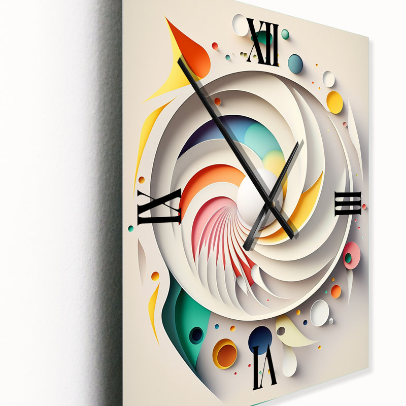 Métamorphose géométrique de l'éveil III - Très grandes horloges murales géométriques modernes, H 32 po x l 16 po x P 1 po