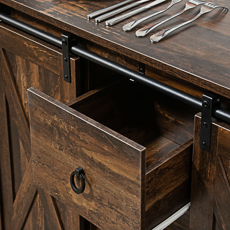 Farmhouse Buffet Cabinet with Adjustable Shelves