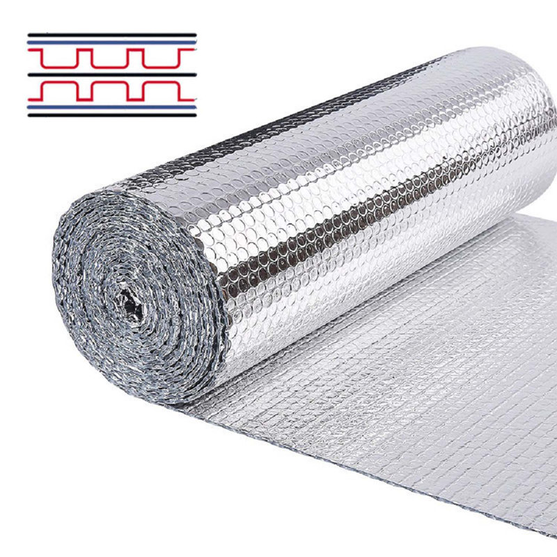 Heat-Insulating Double Air Bubble Aluminum Film Suitable For Home Decoration