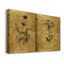 Croquis d'or Botanique I - Ensemble de 2 peintures sur toiles-1923527848-1923527858-1982830814