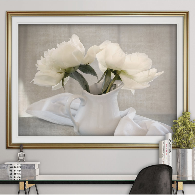 " Farmhouse Blooms ", Gold, 24" H x 32" W x 1.5" D