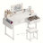 Makeup Vanity Desk With Chair & Power Outlet, Makeup Table Vanity Set With Drawers-835300568