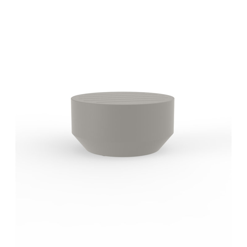 Vela Plastic Coffee Table, Taupe, 23.5"