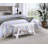 Solid Wood Bench With Shelf, White